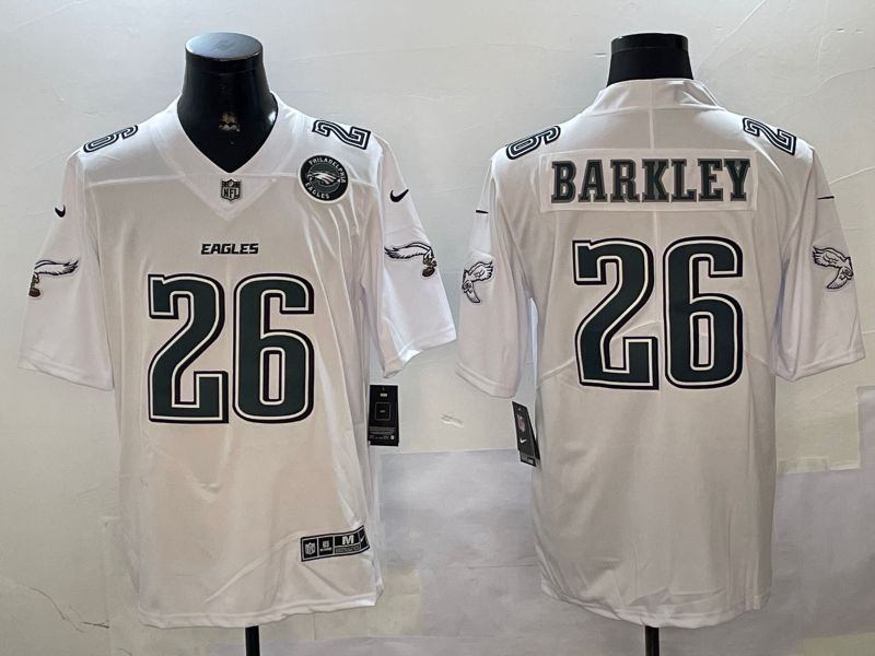 Men Philadelphia Eagles #26 Barkley White 2024 Nike Limited NFL Jersey style 01022->youth nfl jersey->Youth Jersey